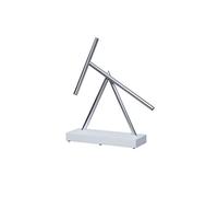 The Swinging Sticks Basic - Sculpture cinétique en Blanc & Aluminium | Illusion de Mouvement perpétuel | Élément Design à Double Pendule en Aluminium | Décoration fascinante pour Les pièces Modernes