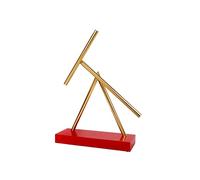 The Swinging Sticks® Basic - Sculpture cinétique en rouge et or - Illusion mobile Perpetuum - Double suspension design en aluminium - Objet de décoration fascinant pour les fans de technologie et les