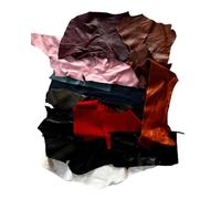 The Tannery NYC Morceaux de Cuir Pleine Fleur et Garnitures : 1,5-0,9 Kilogram de Mode Scrap Parmi Les Couleurs, Metallics, Imprime, Cuirs (USPS Pochette Rembourrée en Relief)