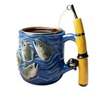 Thé - Tasse à thé réutilisable en résine 100 ml | Tasse à café pêcheur à poignée confortable pour Noël, anniversaires, vacances papa homme père petit ami homme