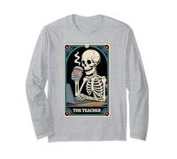 The Teacher Carte de Tarot Squelette Halloween pour Professeur de café Manche Longue