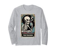 The Teacher Carte de Tarot Squelette Halloween pour Professeur de café Manche Longue
