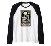 The Teacher Carte de Tarot Squelette Halloween pour Professeur de café Manche Raglan