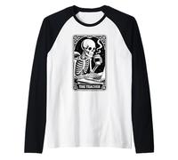 The Teacher Carte de Tarot Squelette Halloween pour Professeur de café Manche Raglan