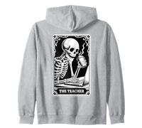 The Teacher Carte de Tarot Squelette Halloween pour Professeur de café Sweat à Capuche