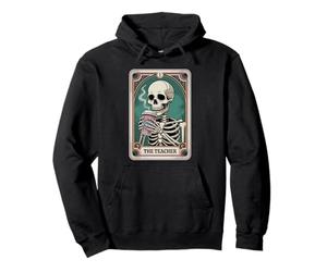 The Teacher Carte de Tarot Squelette Halloween pour Professeur de café Sweat à Capuche