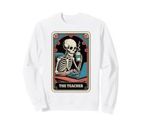 The Teacher Carte de Tarot Squelette Halloween pour Professeur de café Sweatshirt