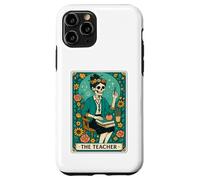 The Teacher Tarot Card Skeleton Vintage Classroom Halloween Coque pour iPhone 11 Pro