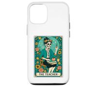 The Teacher Tarot Card Skeleton Vintage Classroom Halloween Coque pour iPhone 12/12 Pro