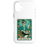 The Teacher Tarot Card Skeleton Vintage Classroom Halloween Coque pour iPhone 16 Plus