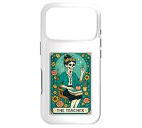 The Teacher Tarot Card Skeleton Vintage Classroom Halloween Coque pour iPhone 17 Pro