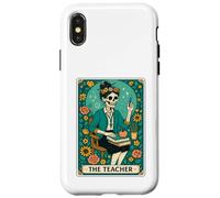 The Teacher Tarot Card Skeleton Vintage Classroom Halloween Coque pour iPhone X/XS
