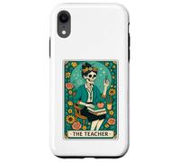 The Teacher Tarot Card Skeleton Vintage Classroom Halloween Coque pour iPhone XR
