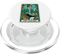 The Teacher Tarot Card Skeleton Vintage Classroom Halloween PopSockets PopGrip pour MagSafe