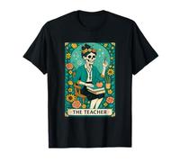 The Teacher Tarot Card Skeleton Vintage Classroom Halloween T-Shirt