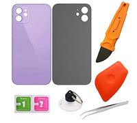 THE TECH DOCTOR Coque arrière de rechange en verre pour iPhone 12 Mini - Avec outils - Kit de réparation professionnel (12 Mini, Violet)
