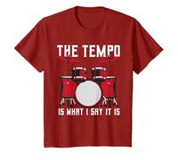 The Tempo Is What I Say It Is Cadeau amusant pour batteur Homme Femme T-Shirt