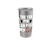 The Ten Pin Can Kiss My Ass - Funny Donkey - Bowling Gobelet isotherme en acier inoxydable double paroi