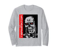 The Terminator High Contrast Endoskeleton Robot Action Movie Manche Longue