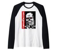 The Terminator High Contrast Endoskeleton Robot Action Movie Manche Raglan