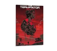 The Terminator Poster - Affiche emblématique du film d'action de science-fiction avec un assassin cyborg du futur (32) - Impression sur toile décorative moderne pour la maison (40 x 60 cm)
