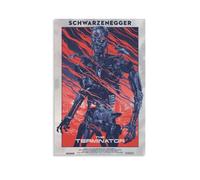 The Terminator Poster - Impression sur toile du film d'action emblématique de science-fiction avec un assassin cyborg du futur (8) 60 x 90 cm