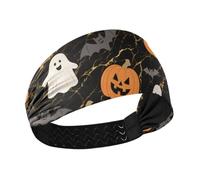 The terrifying Black Halloween Bat Cooling Large Headbands Elastics Hairbands for Women Hair for Athletic Sports Hiking Workouts Athletic Sports Accessories para el cabello de mujeres