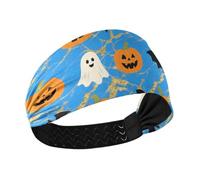 The Terrifying Blue Halloween Bat Bandeau épais rafraîchissant Bandeau élastique pour femme pour le yoga usage quotidien course à pied Sports accessoires para cabello de mujer