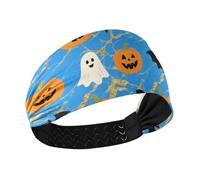 The terrifying Blue Halloween Bat Bandeau rafraîchissant pour cheveux pour femme Cheveux élastiques pour course à pied randonnée gym