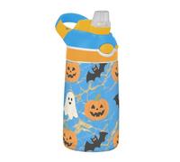 The Terrifying Blue Halloween Bat Water Bottle with Handle Lightweight Tritan Cup for Sports, Travel and School Termos para agua Calie