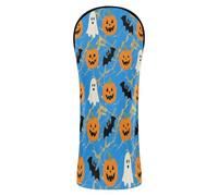The Terrifying Blue Halloween Batte de golf Couvre-tête de club de golf Accessoires en cuir de qualité supérieure avec étiquettes interchangeables pour Driver Fairway Hybrid Wood Club de golf pour