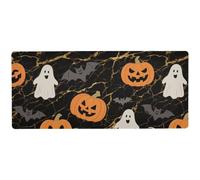 The Terrifying Tapis de souris pour ordinateur de bureau Motif chauve-souris fantôme d'Halloween non lavable 80 x 30 cm