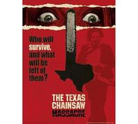 The Texas Chainsaw Massacre - Imprimé NEWSPRINT (40 cm x 30 cm) (Rouge/Noir/Blanc)