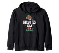 The Therapy Tech Elf Funny Christmas Matching Family Sweat à Capuche