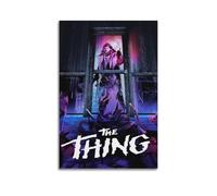The Thing Horror Movie Poster mural sur toile - Décoration murale - Pour chambre à coucher, salon, bureau - Décoration moderne - Art mural - 30 x 45 cm