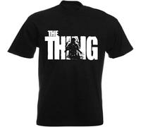 The Thing John Carpenter Retro Horror Movie T Shirt Men's Fashion Crew Neck Short Sleeves Cotton Tops Clothing Black XXL