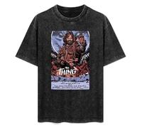 The Thing Movie Poster Horror John Carpenter Men's T-Shirt Unisex Black Men Tees L