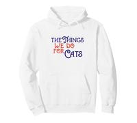The Things We Do for Cats Royal Blue/Orange Police Sweat à Capuche