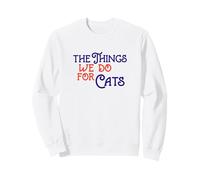 The Things We Do for Cats Royal Blue/Orange Police Sweatshirt