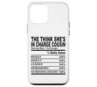 The think she's in charge cousin nutrition cousins hommes femmes Coque pour iPhone 12 mini