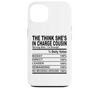The think she's in charge cousin nutrition cousins hommes femmes Coque pour iPhone 13