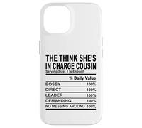 The think she's in charge cousin nutrition cousins hommes femmes Coque pour iPhone 14