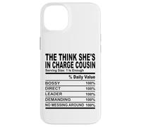The think she's in charge cousin nutrition cousins hommes femmes Coque pour iPhone 14 Plus