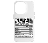 The think she's in charge cousin nutrition cousins hommes femmes Coque pour iPhone 14 Pro