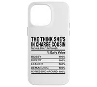 The think she's in charge cousin nutrition cousins hommes femmes Coque pour iPhone 14 Pro Max