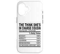 The think she's in charge cousin nutrition cousins hommes femmes Coque pour iPhone 16