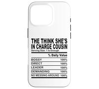 The think she's in charge cousin nutrition cousins hommes femmes Coque pour iPhone 16 Pro