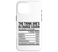 The think she's in charge cousin nutrition cousins hommes femmes Coque pour iPhone 16 Pro Max