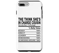 The think she's in charge cousin nutrition cousins hommes femmes Coque pour iPhone 7 Plus/8 Plus
