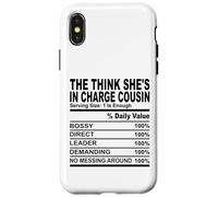 The think she's in charge cousin nutrition cousins hommes femmes Coque pour iPhone X/XS